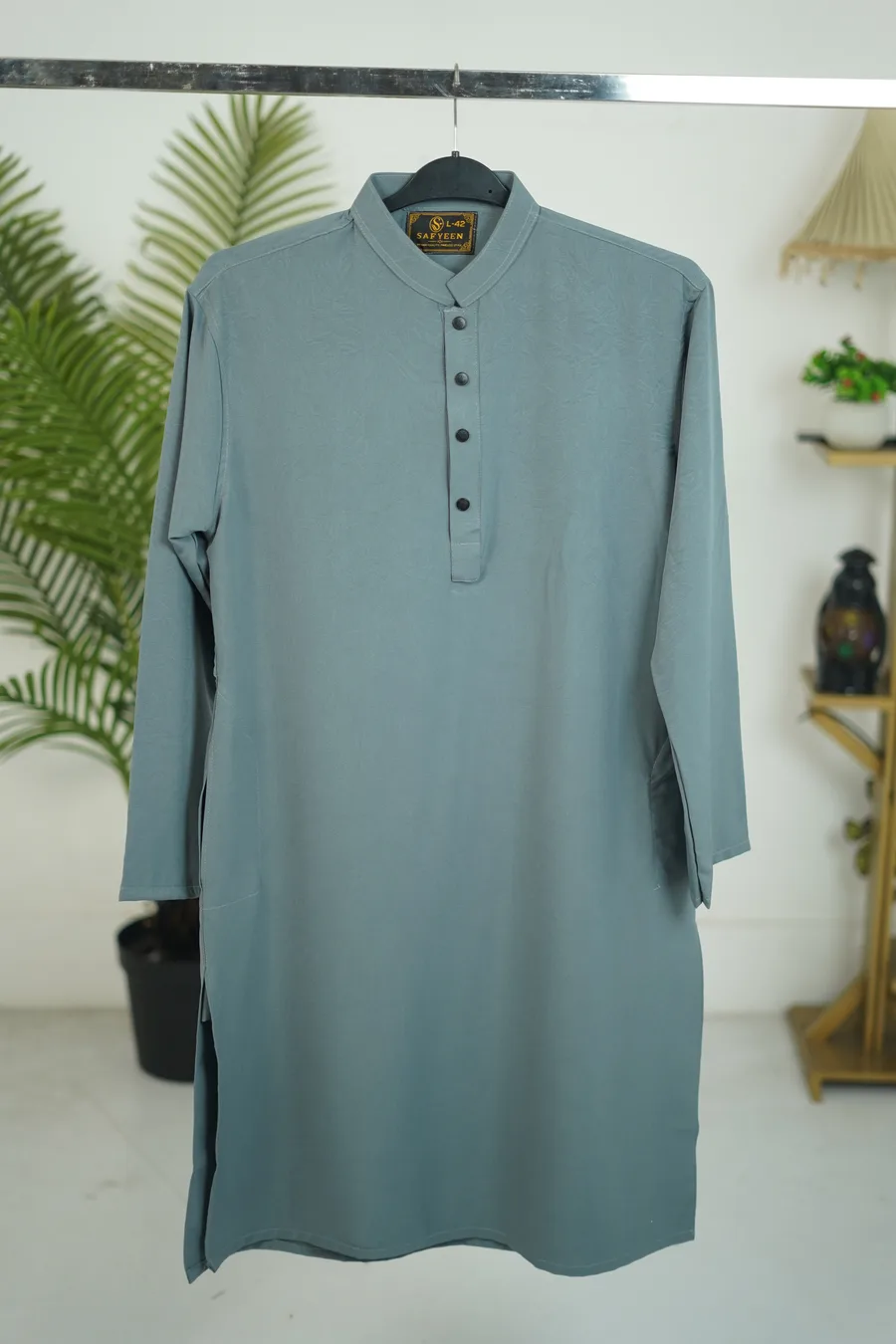 ধূসর নীল রঙের পাঞ্জাবি